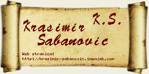 Krasimir Šabanović vizit kartica